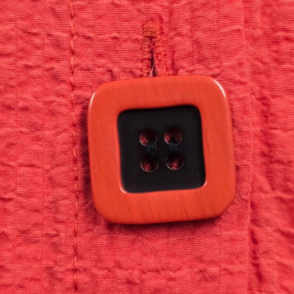 Habitat‎ Womens Pink Textured Button Up Shirt Size L Lagenlook Artsy Lightweight - Picture 5 of 15